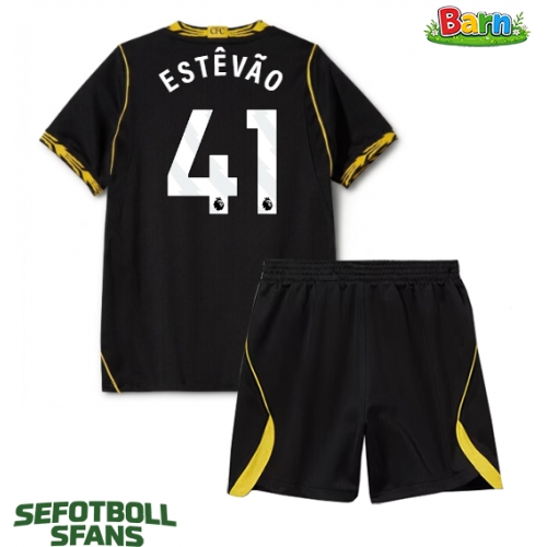 Chelsea Estevao Willian #41 Bortaställ Barn 2026-27 Kortärmad (+ Korta byxor)